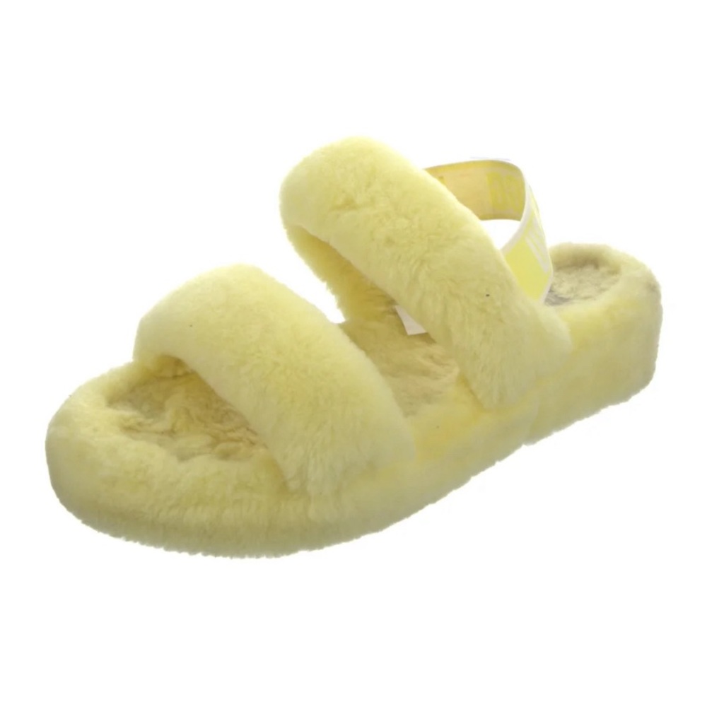 UGG FAUX FUR SLINGBACK SANDAL SLIP ONS